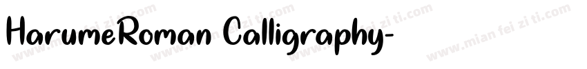 HarumeRoman Calligraphy字体转换